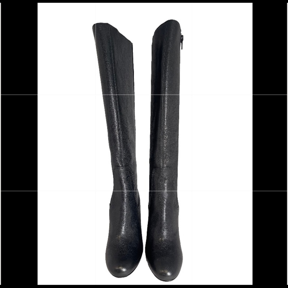 New with box Nine west black leather over knee boost size 6 1/2